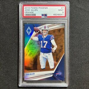 2019 Panini Phoenix - Josh Allen #7 Orange /99 SP Buffalot Bills PSA 9 MINT